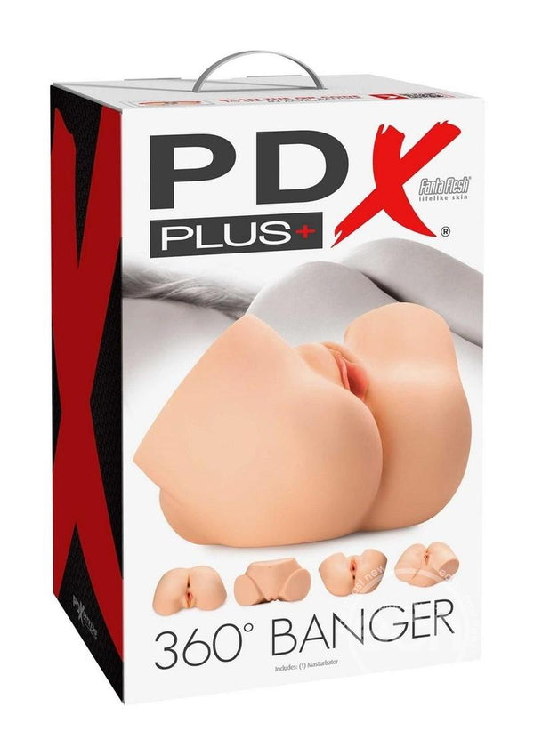 PDX Plus 360 Banger Multi Position Masturbator - Vanilla