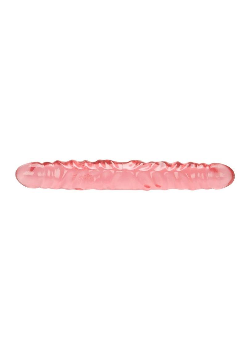 Translucence Veined Double Dildo 12in - Pink