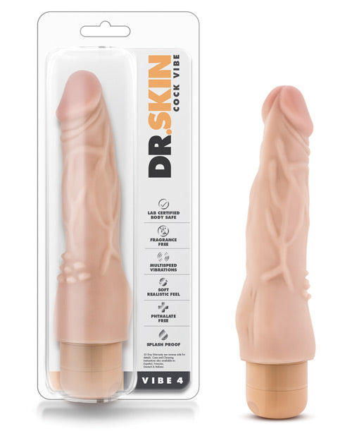 Dr. Skin Cock Vibe 4 Vibrating Dildo 8in