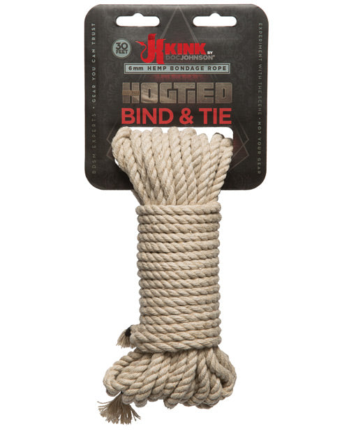 Kink Bind & Tie Bondage Rope - 30 ft Natural