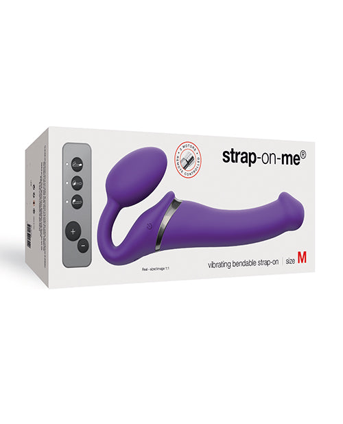 Strap On Me Vibrating Bendable Strapless Strap On - Purple