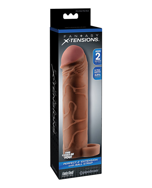 Fantasy X-tensions Perfect 2" Extension w/Ball Strap - Brown