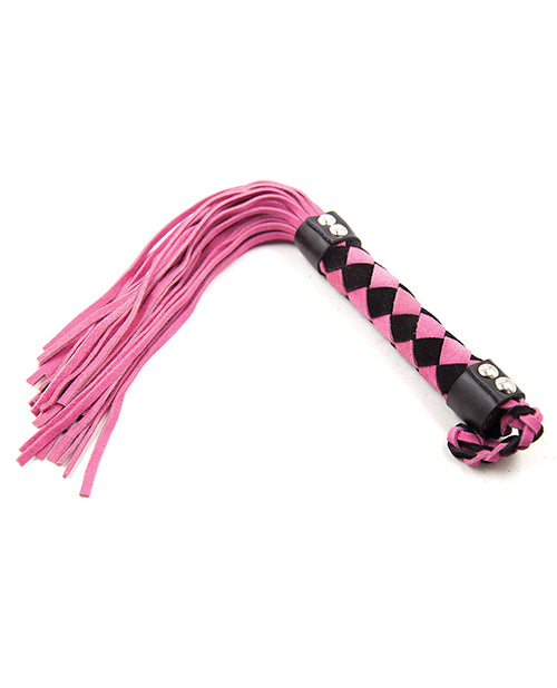 Plesur 15" Leather Flogger - Pink