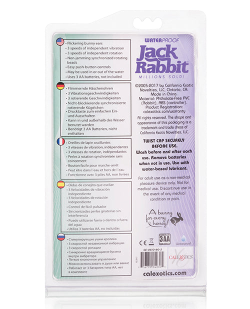 Jack Rabbit w/Floating Beads Waterproof - Purple