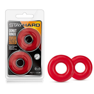 Blush Stay Hard Donut Rings - Oversized Pack of 2